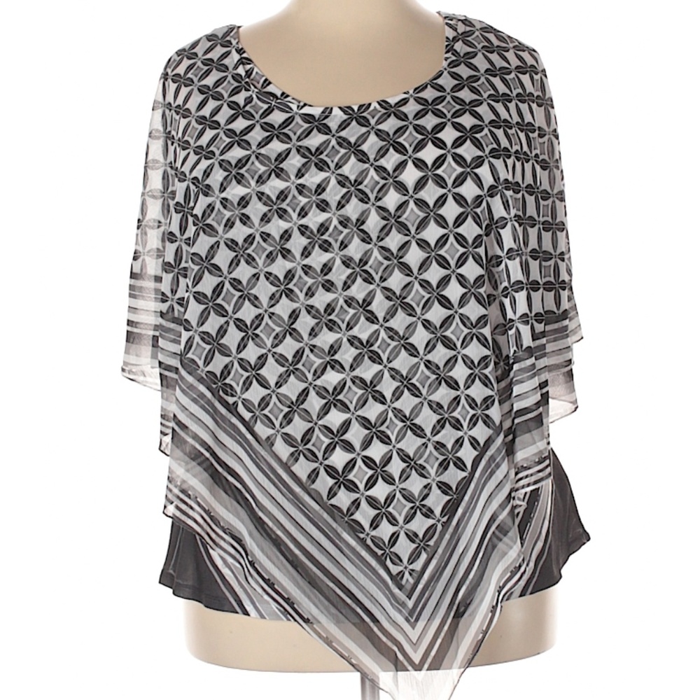 World Unity Tank Top/ Sheer Poncho Duo EUC sz 2X